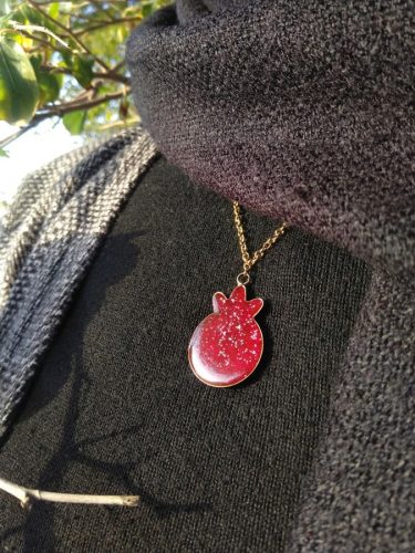 گردنبند رزین انار